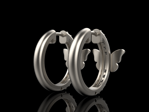 Butterfly earring model 959 3D Baskı Modeli