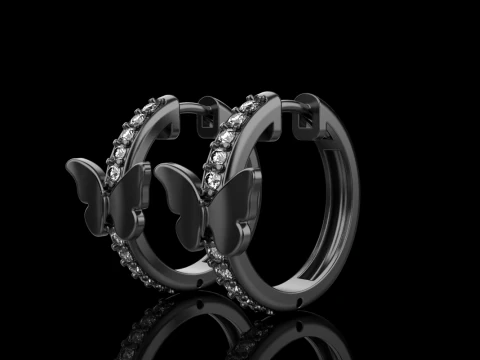 Butterfly earring model 959 3D Print Model