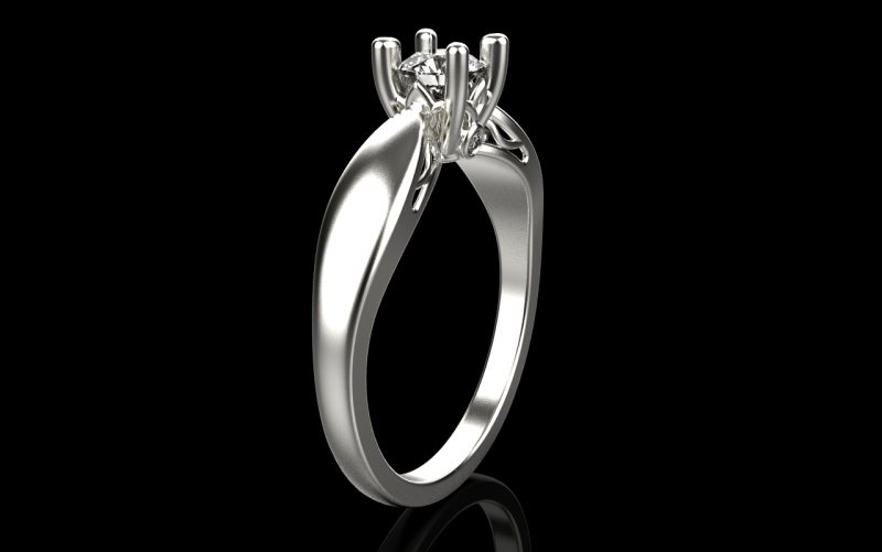 Engagement ring model 958 3Dプリントモデル .c4d .max .obj .3ds .fbx .stl .blend