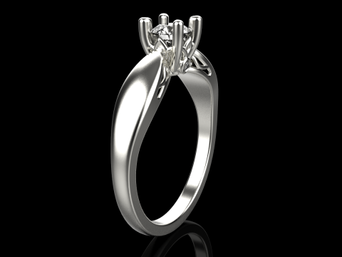 Engagement ring model 958 3D Print Model