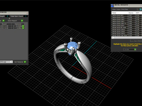 Engagement ring model 958 3D Print Model
