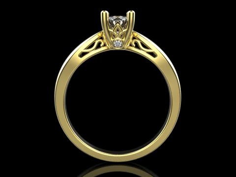 Engagement ring model 958 3D Print Model