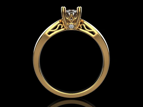 Engagement ring model 958 3D Print Model