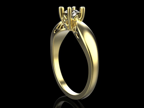 Engagement ring model 958 3D Print Model