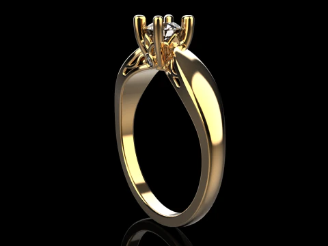Engagement ring model 958 3D Print Model