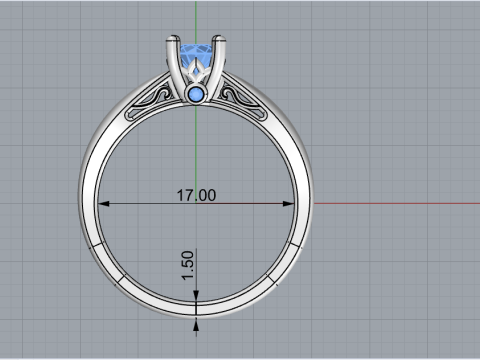 Engagement ring model 958 3Dプリントモデル