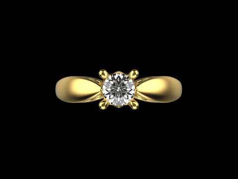 Engagement ring model 958 3D Print Model