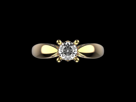 Engagement ring model 958 3D Print Model