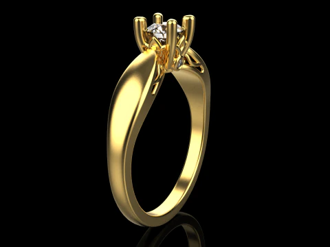 Engagement ring model 958 3D Print Model