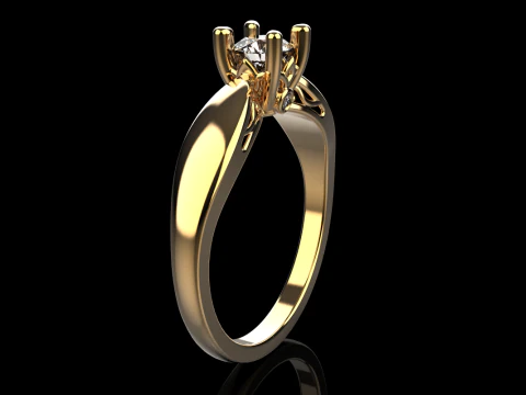 Engagement ring model 958 3D Print Model
