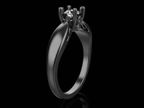 Engagement ring model 958 3D Print Model