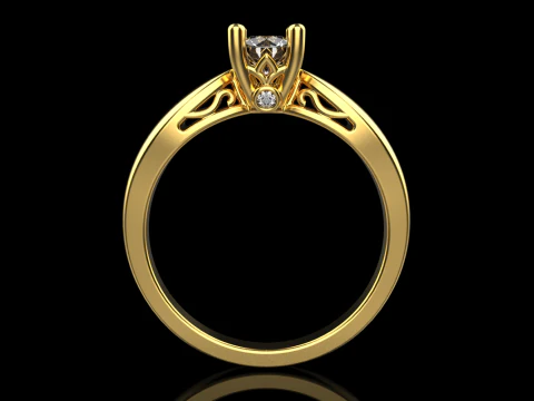 Engagement ring model 958 3D Print Model