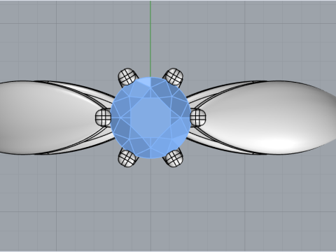 Engagement ring model 957 3D-printmodel