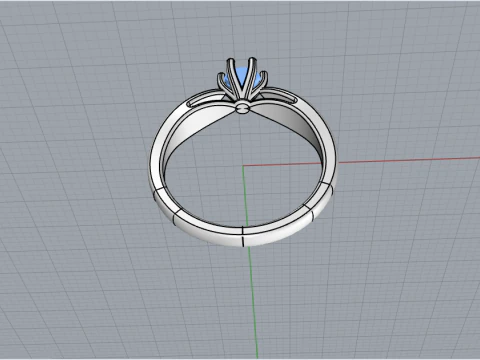Engagement ring model 957 3D Print Model