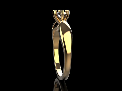 Engagement ring model 957 3D Print Model