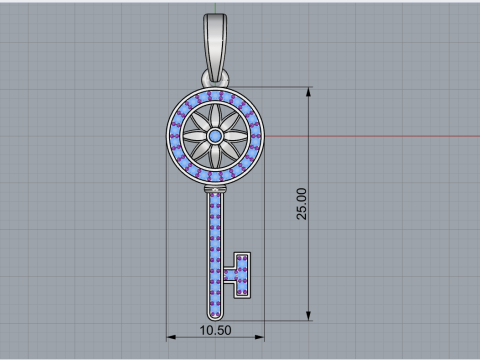 Key pendant model 956 3D प्रिंट मॉडल