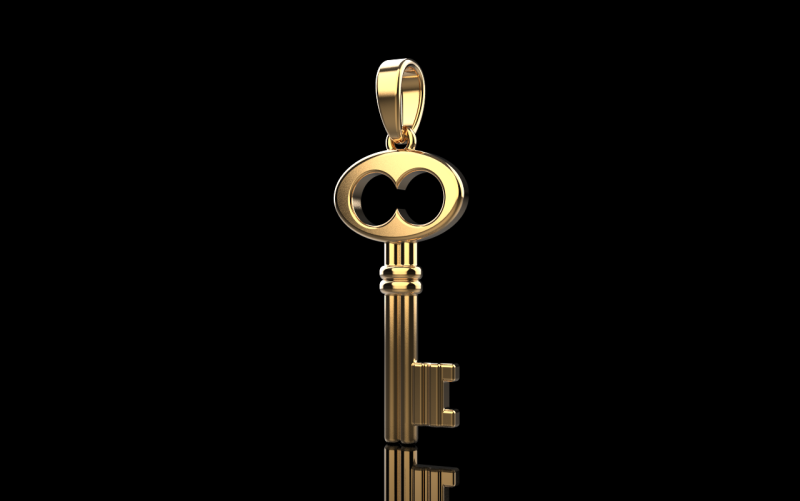Key pendant model 955 Modèles 3D en vedette .c4d .max .obj .3ds .fbx .stl .blend