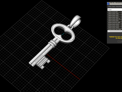 Key pendant model 955 Modèles 3D en vedette