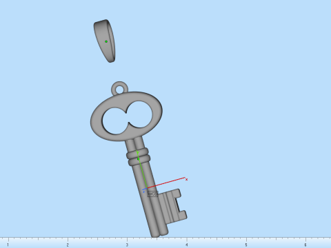 Key pendant model 955 Modèles 3D en vedette