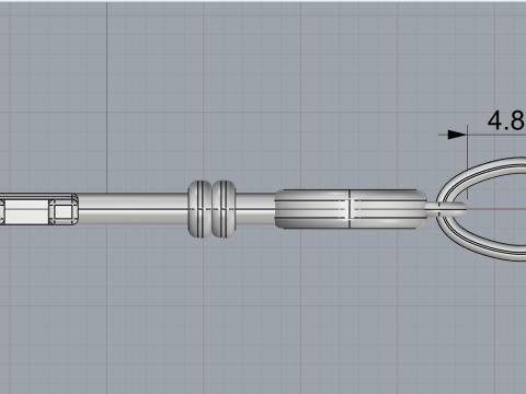 Key pendant model 955 Modèles 3D en vedette