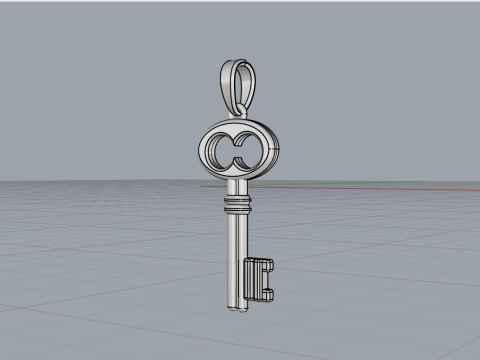 Key pendant model 955 Modèles 3D en vedette