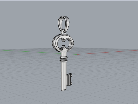 Key pendant model 955 Modèles 3D en vedette