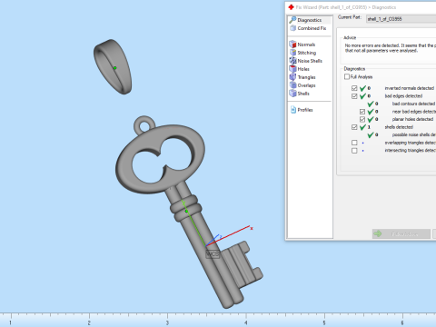 Key pendant model 955 Modèles 3D en vedette