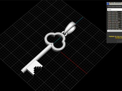 Key pendant model 954 3D Baskı Modeli