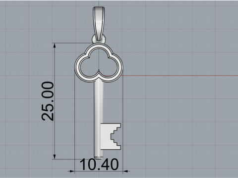 Key pendant model 954 3D Baskı Modeli
