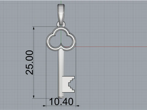 Key pendant model 954 3D Print Model