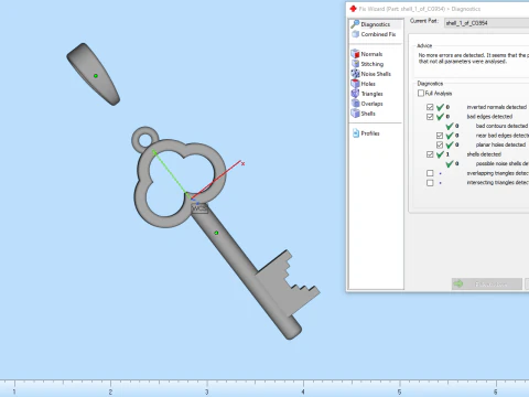 Key pendant model 954 3D Print Model