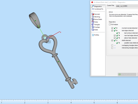 Key pendant model 953 3D Druckmodell