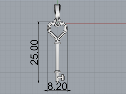 Key pendant model 953 3D Druckmodell