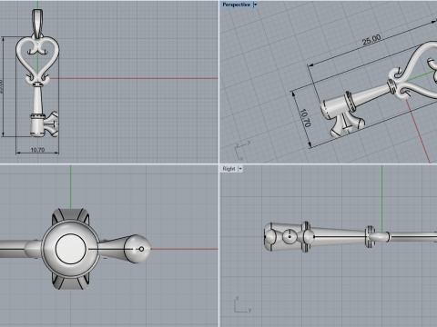 Key pendant model 952 Model do druku 3D