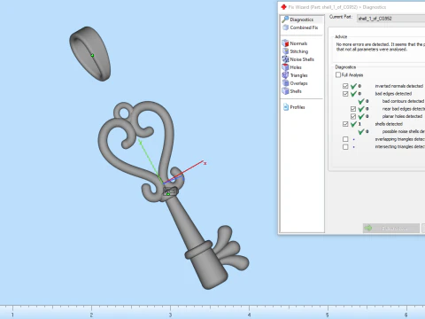 Key pendant model 952 3D Print Model