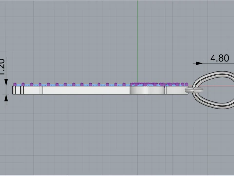 Key pendant model 951 3D Print Model