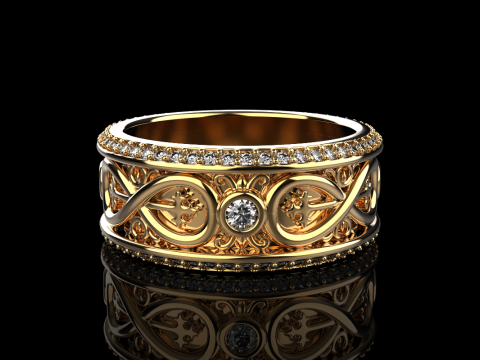 Wedding ring model 950 Modelo de Impressão 3D