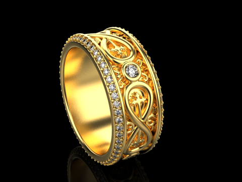 Wedding ring model 950 Modelo de Impressão 3D