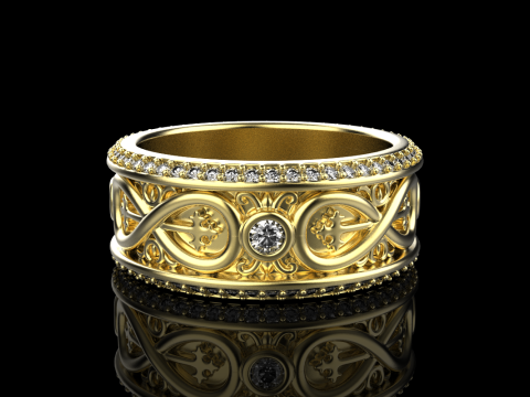 Wedding ring model 950 Modelo de Impressão 3D