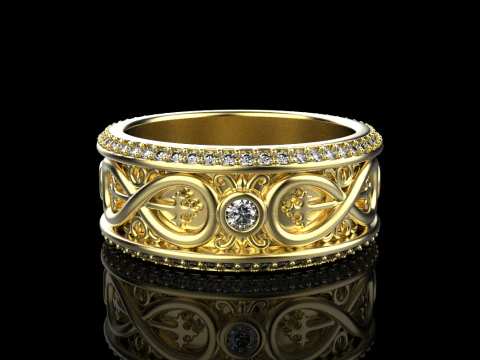 Wedding ring model 950 3D Print Model