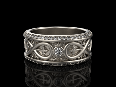Wedding ring model 950 Modelo de Impressão 3D
