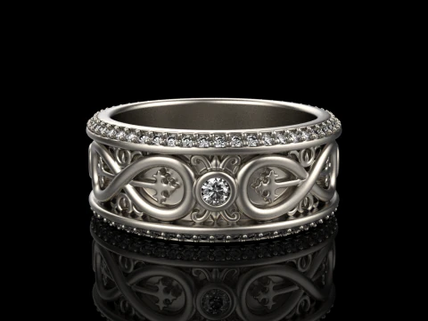 Wedding ring model 950 3D Print Model