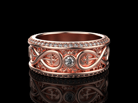 Wedding ring model 950 Modelo de Impressão 3D