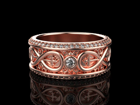 Wedding ring model 950 3D Print Model