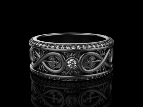 Wedding ring model 950 3D Print Model