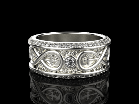 Wedding ring model 950 Modelo de Impressão 3D