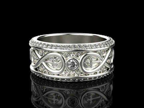 Wedding ring model 950 3D Print Model