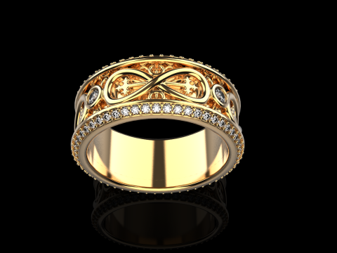 Wedding ring model 950 Modelo de Impressão 3D