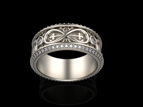 Wedding ring model 950 Modelo de Impressão 3D