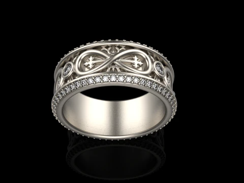 Wedding ring model 950 3D Print Model